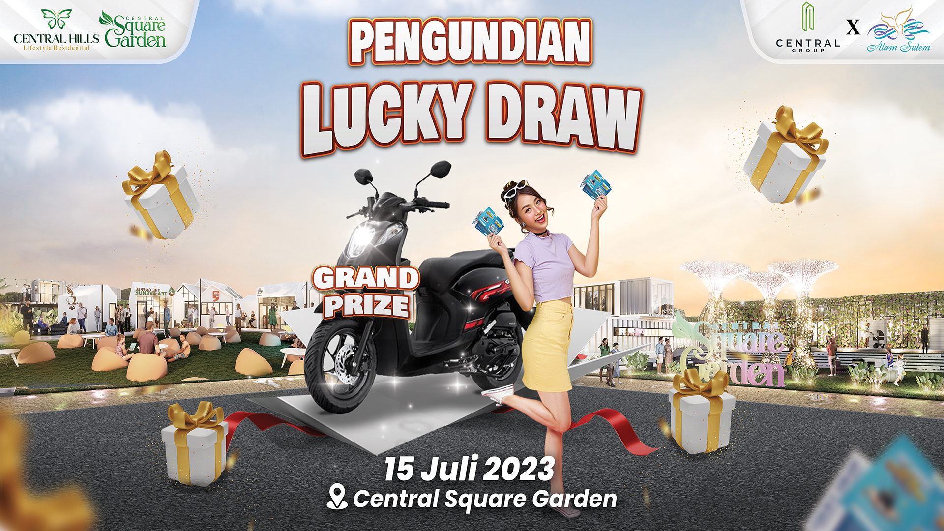 PROMO Central Square Garden, Makan Cuma Bayar Rp 10 Ribu Berpeluang Dapat Motor Gratis